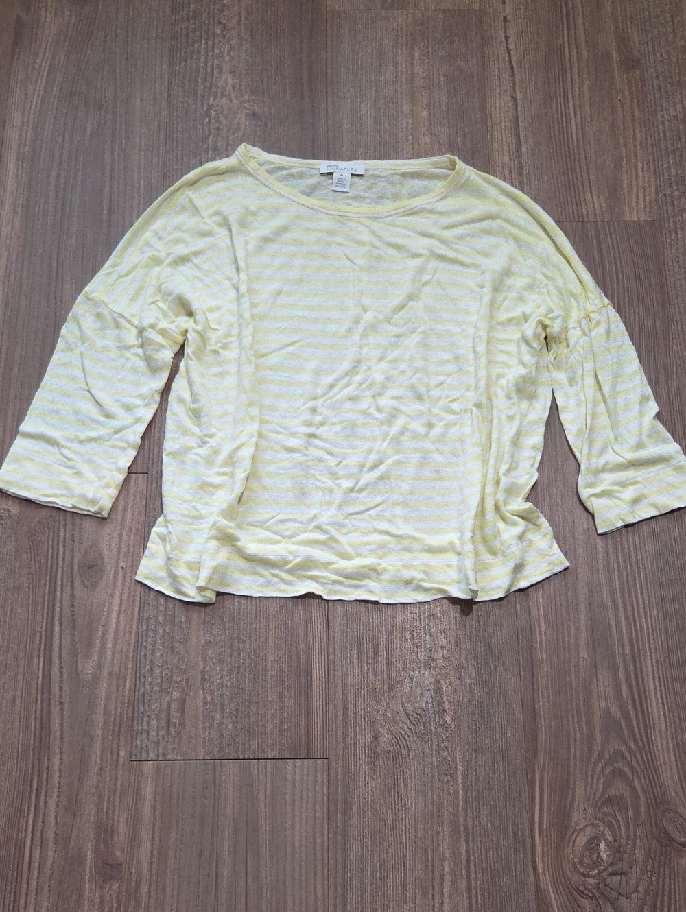 Nordstrom Linen Striped Women's Boatneck Top